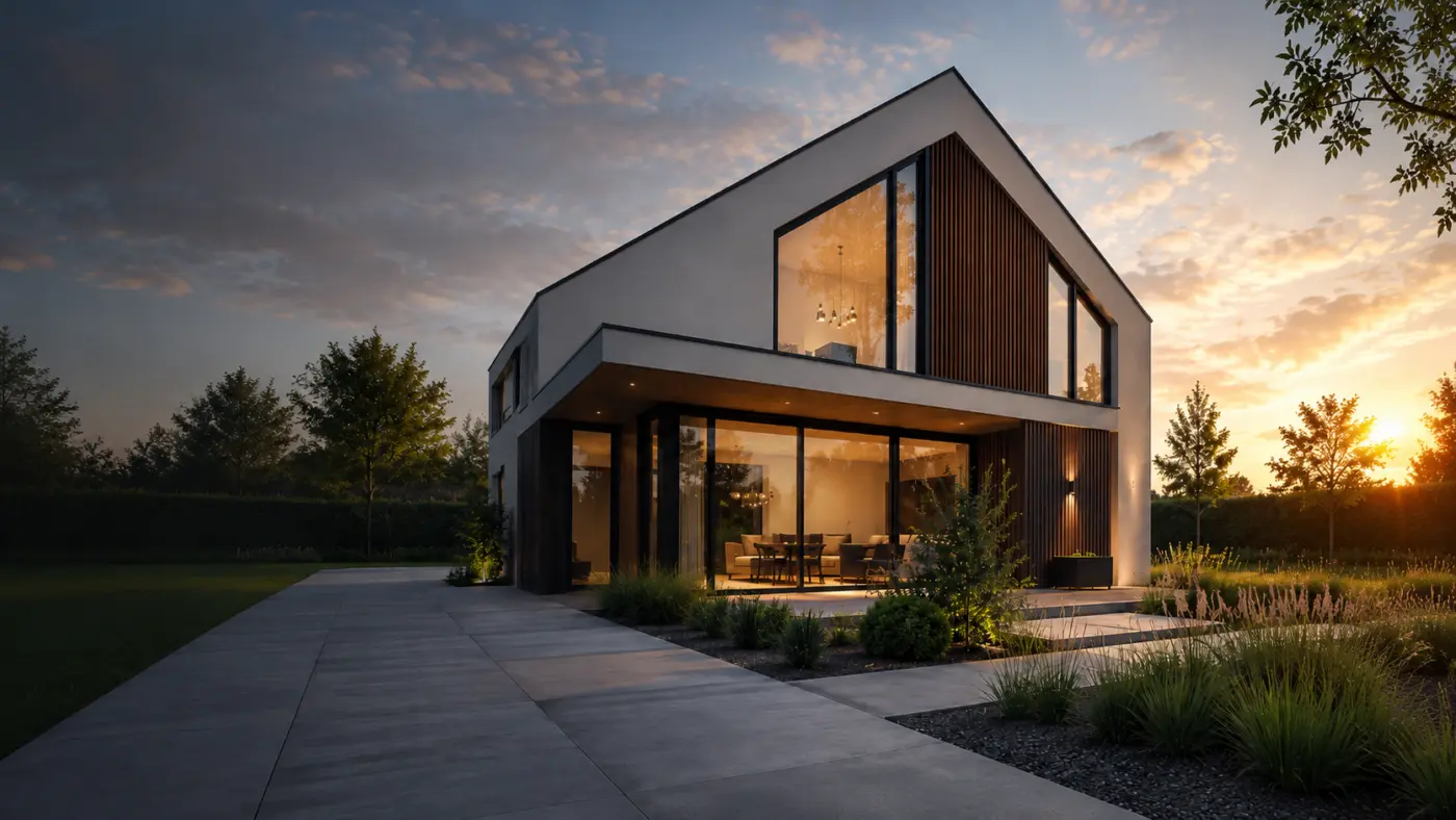 Moderne woning met kozijnen van Fenstermacher